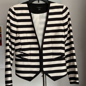 Anne Klein Women's Striped Blazer in Black and White
